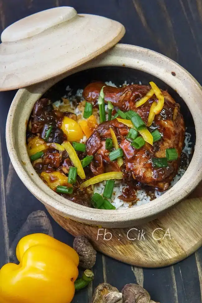 Resepi Nasi Ayam Claypot Shitake