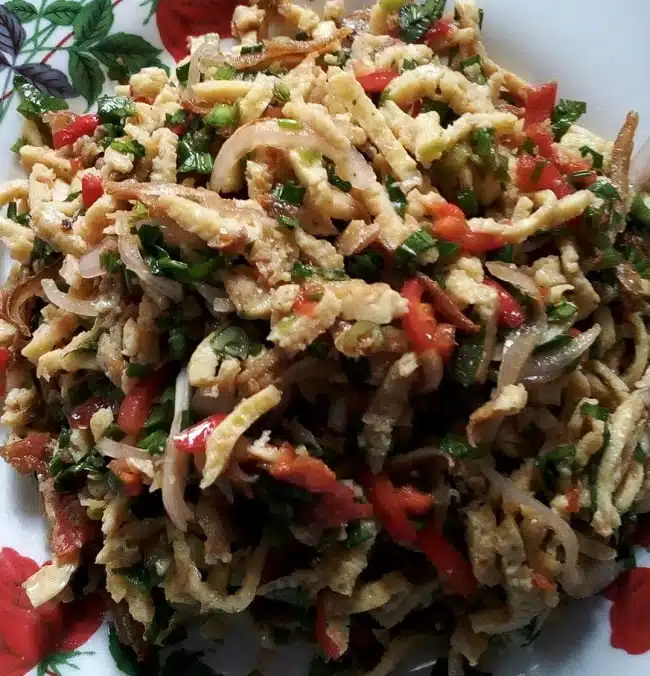 Resepi Kerabu Telur Dadar