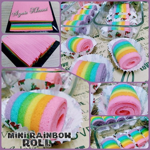 Resepi Mini Rainbow Roll • Resepi Bonda