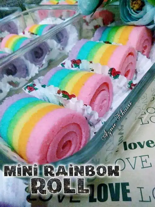 Resepi Mini Rainbow Roll Resepi Mini Rainbow Roll