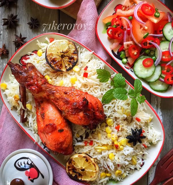 Resepi Nasi Jagung Lemon dengan Ayam Tandoori • Resepi Bonda