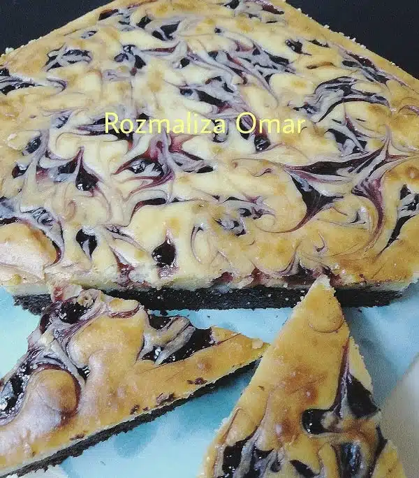 Resepi Blueberry Brownies, Masam Manis Sedap