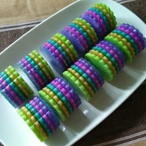 Resepi Puding Lapis Santan Pelangi