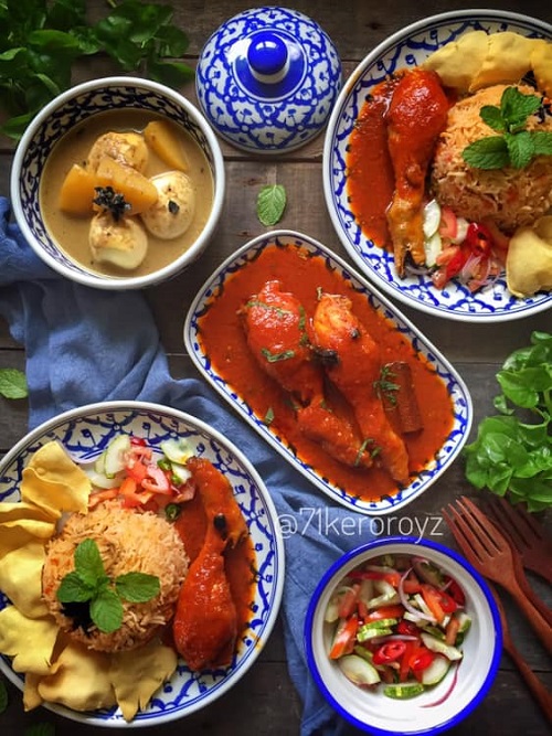 Resepi Ayam Masak Merah Dengan Nasi Tomato • Resepi Bonda