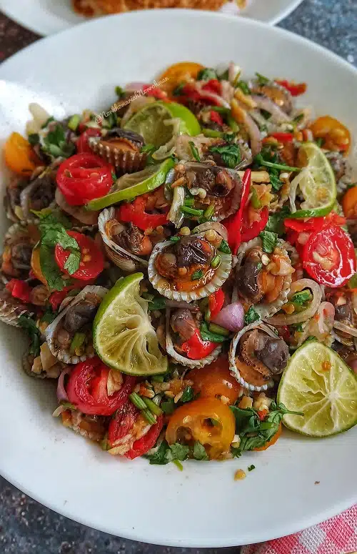 Resepi Kerabu Kerang dan Siakap Stim Limau ala Thai