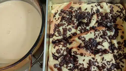Resepi Puding Roti Berkuah Santan