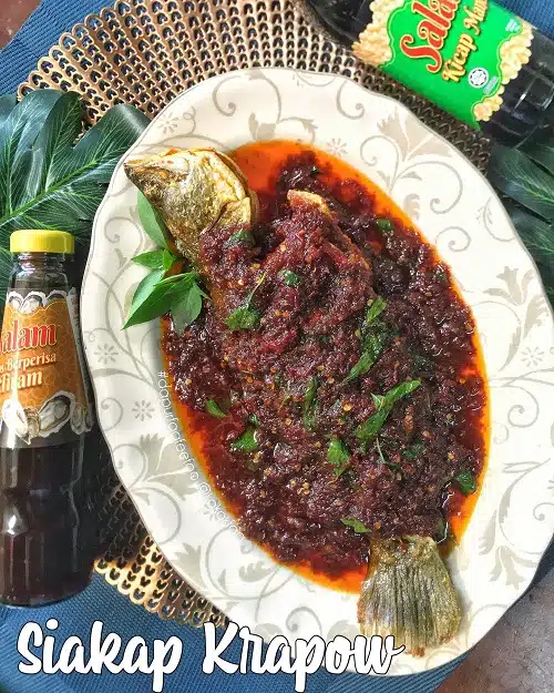 Resepi Siakap Krapow Masam Manis Pedas