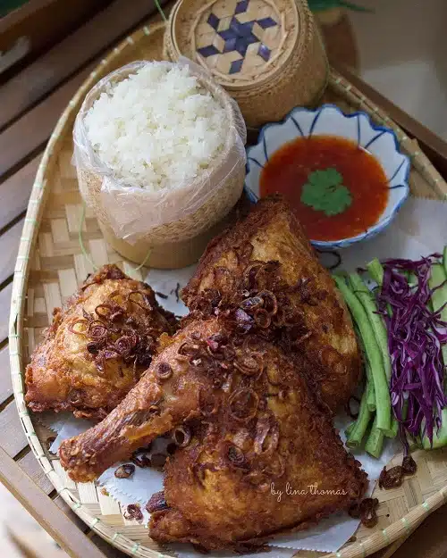 Resepi Ayam Goreng dan Pulut Kukus Hatyai