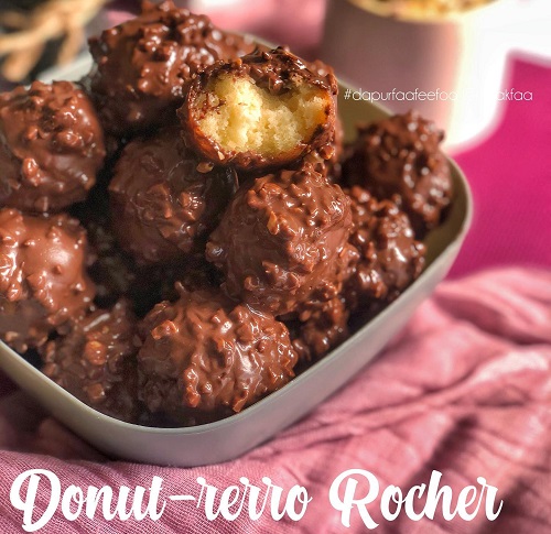 resepi-bebola-donut-donut-rerro-rocher