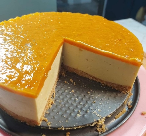 resepi-harum-manis-mango-cheesecake