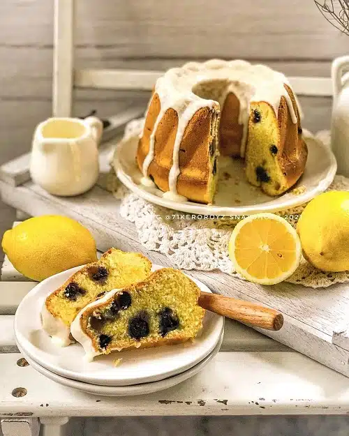 Cara Buat Lemon Blueberry Pound Cake