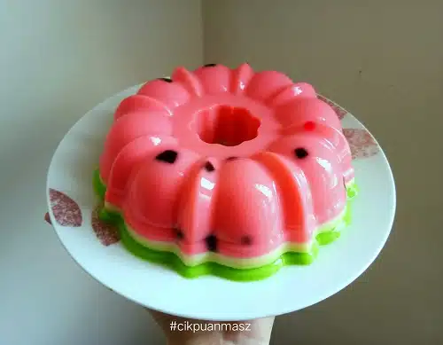 Resepi Mudah Puding Roti Ala Tembikai