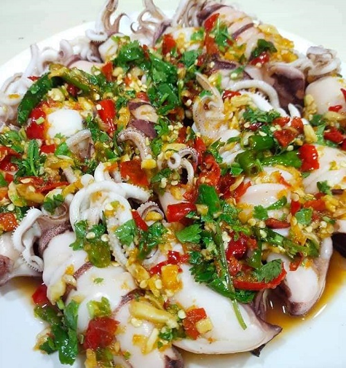 resepi-sotong-cicah-thai-sauce-terlajak-pedas