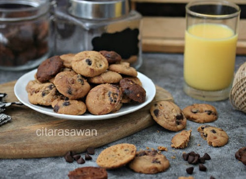 cara-buat-biskut-butterscoth-chocolate-chips