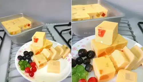 Puding Buah Mudah Bahan Pun Senang Cari