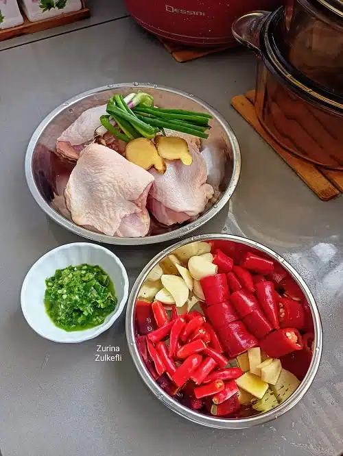 Set Hidangan Lengkap Nasi Ayam Hainan Paling Mudah