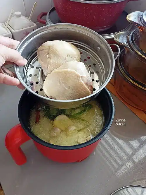Set Hidangan Lengkap Nasi Ayam Hainan Paling Mudah