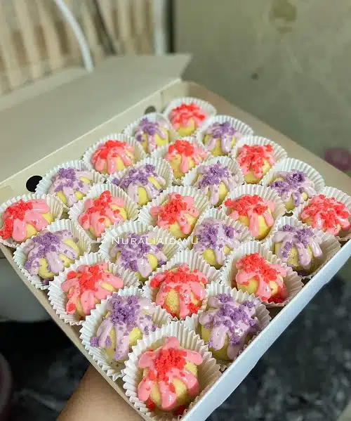 Kek Span Mini Perisa Strawberi & Blueberi Berkrim