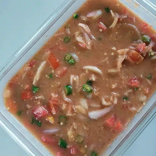 Set Lengkap Nasi Daging Dengan Air Asam Kerisik