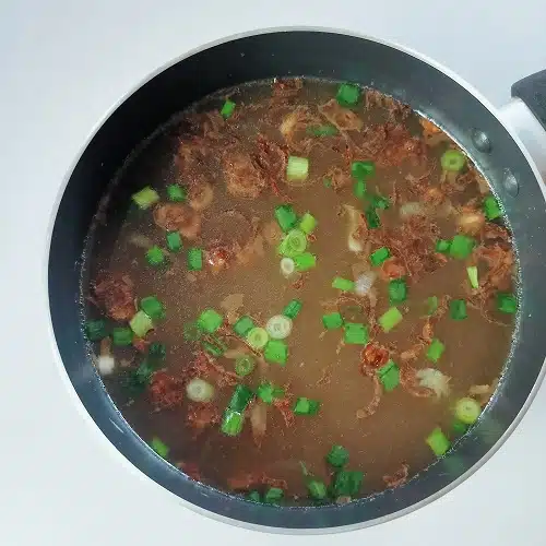 Set Lengkap Nasi Daging Dengan Air Asam Kerisik