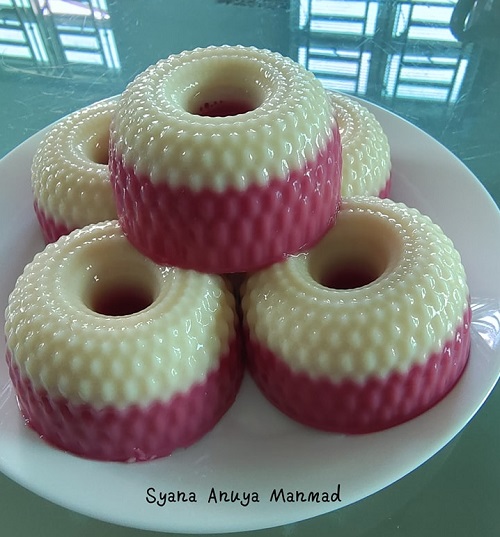 Resepi Puding Rose Susu Nampak Cantik Menawan