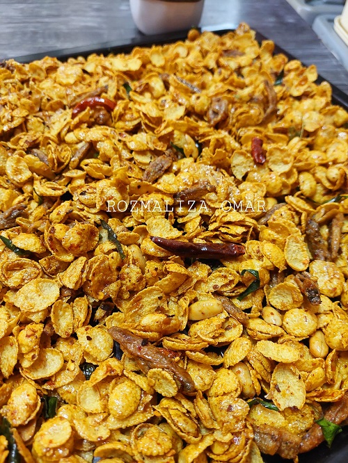 Resepi Cornflakes Sira Pedas Boleh Bikin Ketagih