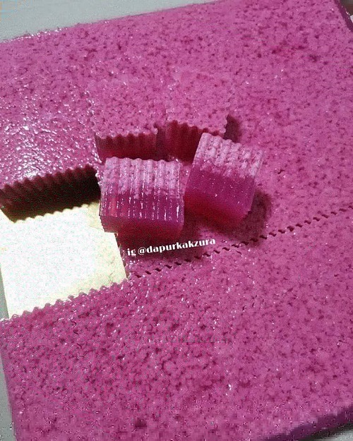 Resipi Agar-Agar Sirap Rose Guna Santan Kotak
