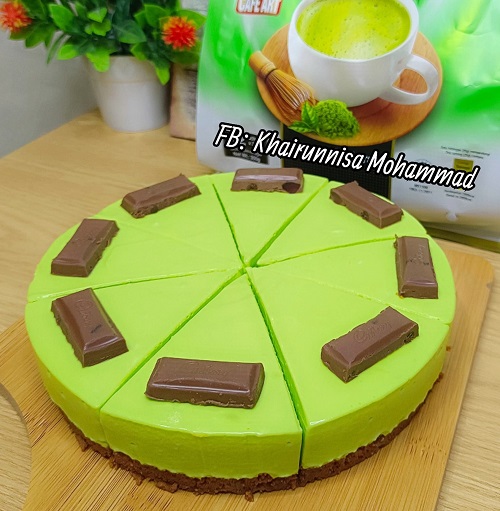 Resipi Matcha Cheesecake Tanpa Bakar atau Kukus