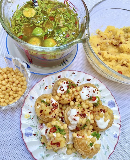 Resipi Pani Puri Dengan Kuah Hijau Pudina