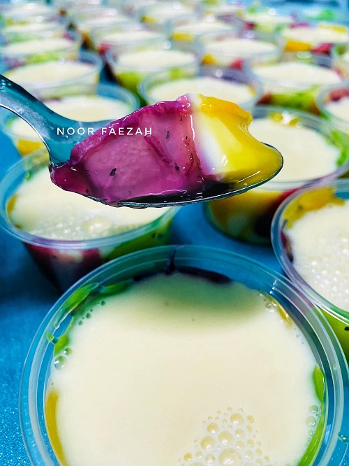 Resipi Puding Tutti Fruity Cantik dan Sedap